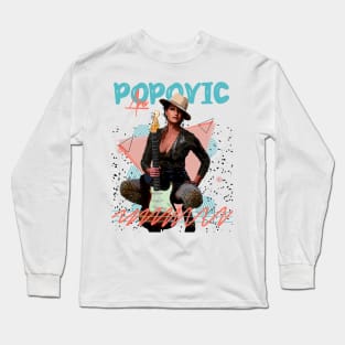 Retro Ana Popovic Fan Art Design Long Sleeve T-Shirt